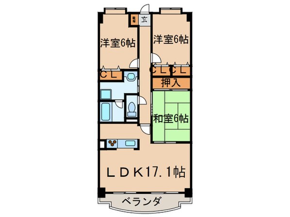 リ－フマンショングランディアの物件間取画像